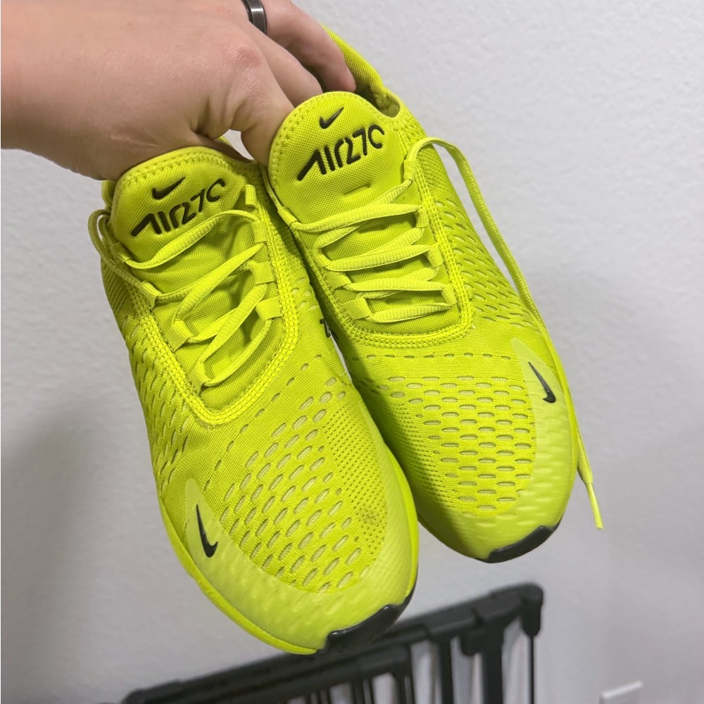 Nike Air Max 270 Neon Yellow/Black Men's Shoe - Picture 7 of 9